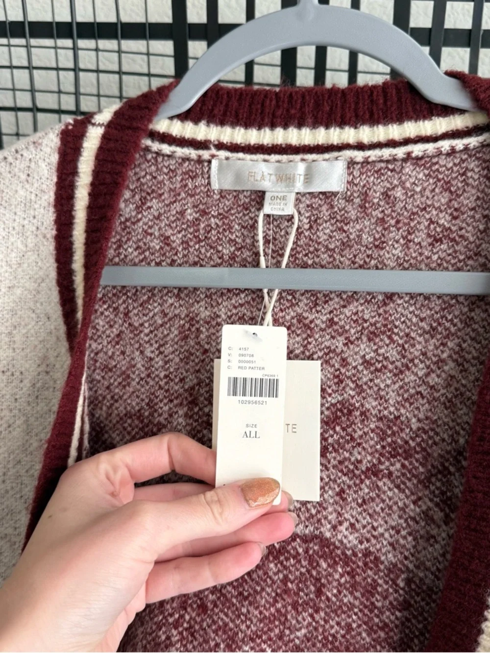 Anthropologie Flat White Game Day Cardigan Sweater - Picture 8 of 8